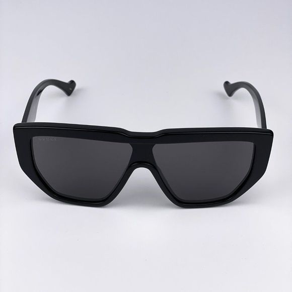 Gucci LOGO GG0997S 002 BRAND NEW Sunglasses Black Gray Shield Unisex - Picture 4 of 12